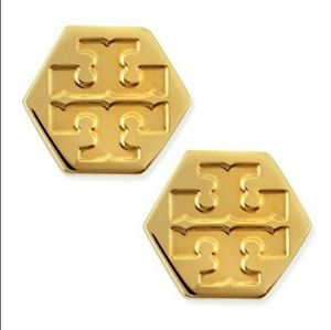 Tory Burch Hexagon Stud Earrings and Bag